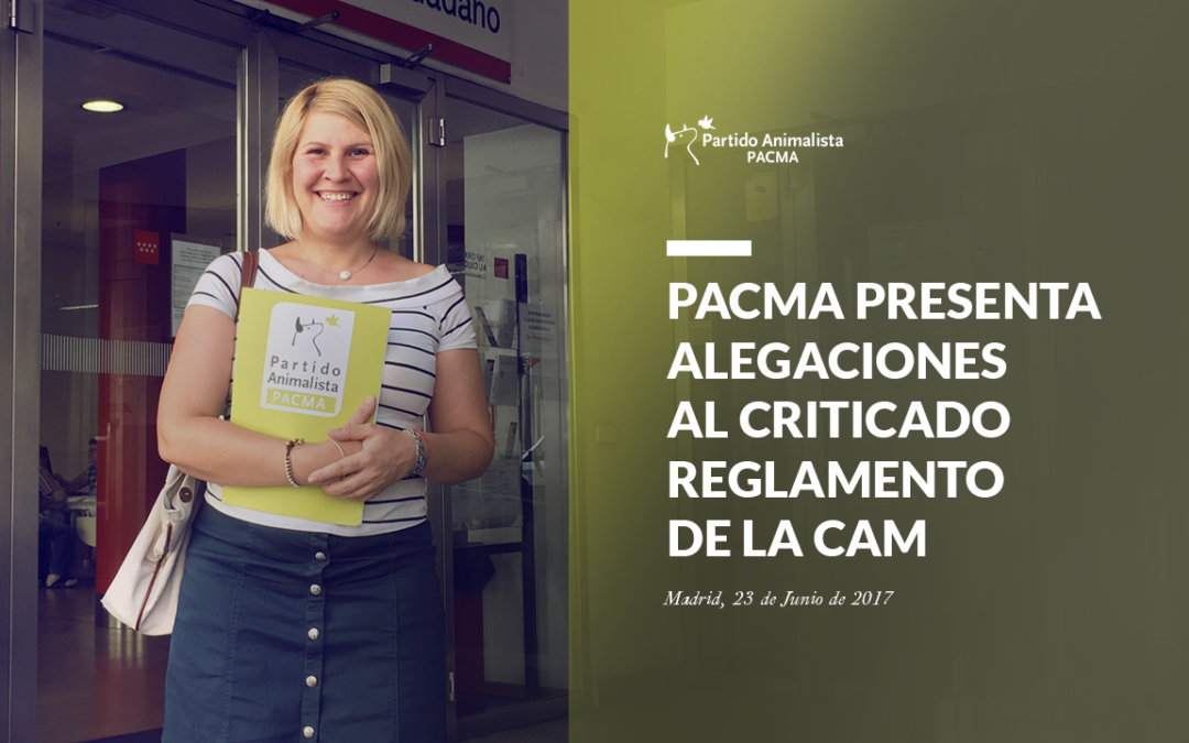 PACMA presenta alegaciones al criticado Reglamento de la CAM