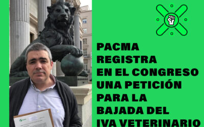 PACMA registra en el Congreso una petición a Pedro Sánchez para la bajada del IVA veterinario